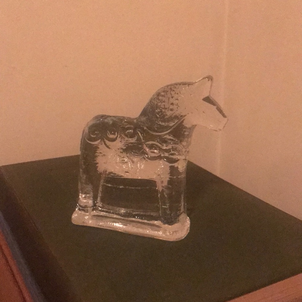 Vintage glass horse figurine